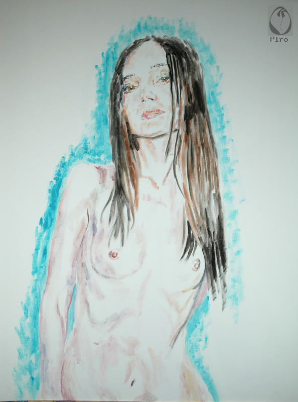 oil on paper - olio su carta di Piro